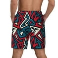 thumbnail image 2 of Haiem Geometric Elements Mens Swim Trunks with Compression Liner 2 in 1 Swimming Shorts Stretch Swimwear Quick Dry,Board Shorts-3X-Large, 2 of 9