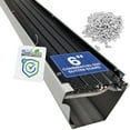 thumbnail image 1 of FlowGuard USA Made Professional DIY 6 Inch 50-Year Gutter Cover System - Thermal Thaw Black - Aluminum Gutter Guards - 102 Feet - by FlexxPoint, 1 of 4