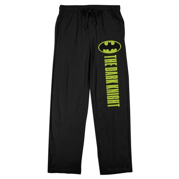 Batman The Dark Knight Movie Logo Men's Black Drawstring Sleep Pants-XXL