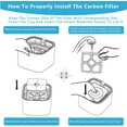 thumbnail image 3 of Allxin Pet Fountain Filters Replacement for 84oz/2.5L Automatic Cat Water Fountain Dog Water Dispenser, Ion Exchange Resin and Coconut Activated Carbon Replacement Filter 16packs, 3 of 6