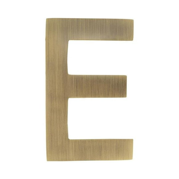 Architectural Mailboxes 3582AB-E 4 in. Brass Floating House Letter E&#44; Antique Brass
