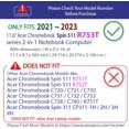 thumbnail image 2 of Coque Rigide Uniquement Compatible pour 2021 2023 11.6 Pouces Acer Chromebook Spin 511 R753T Series Ordinateurs Portables 2-en-1, 2 of 5