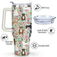 thumbnail image 3 of 40oz Dog Mom Tumbler - Leakproof Travel Coffee Mug with Handle - Cute Puppy Gift for Women Who Love Dogs - Double Wall Stainless, 3 of 7