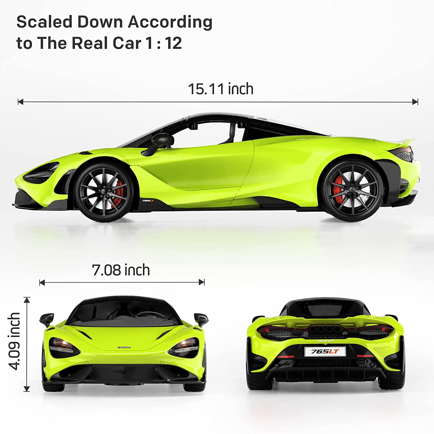 MIEBELY Remote Control Car, McLaren Rc Cars Officially Licensed 1/12 Scale 7.4V 900mAh Toy Car with 12km/h Fast Model Car Headlight for Adults Kids Boys Age 6-12 Year Birthday Ideas Gift