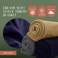 thumbnail image 2 of JMR Soft Twin Size Fleece Blanket 66x90 Beige-Ultra-Soft and Warm Fleece Throw Blanket for Bed, Couch, or Sofa-Machine-Washable, Shrink-Resistant, Wrinkle-Resistant Microfiber Plush Navy, 50X60, 2 of 7