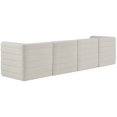 thumbnail image 3 of Meridian Furniture Quincy Cream Velvet Modular Sofa, 3 of 13