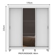 thumbnail image 3 of Ropero Closet Madesa Lyon 3 Puertas con Espejo y Pies Blanco, 3 of 5