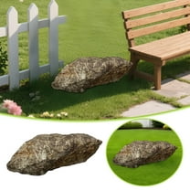 Realistic Rocks for Outdoor Decor - PU Foam Artificial Landscape Stones - Non-Hollow Rocks for Garden, Yard, Lawn & Patio - Weather-Resistant Decorative Stones