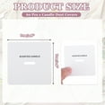 thumbnail image 2 of Uxcell 60 Pcs Candle Dust Covers, 7cmx7cm Square Printed White Candles Drip Protectors Lid Accessories for Craft Fragrance Making Jars Boxes Packaging, White, 2 of 6