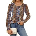 thumbnail image 3 of Fantaslook Pleated Blouses for Women Dressy Casual Long Sleeve Shirts Fall Tunic Tops, 3 of 9