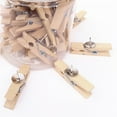 thumbnail image 2 of jifeng Unpainted Wooden Clips Decorative Paper Photo DIY Push Pins Peg Tacks Thumbtacks 50pcs, 2 of 6