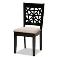 thumbnail image 2 of Bowery Hill Sand Upholstered Espresso Wood 4-Piece Dining Chair Set, 2 of 7