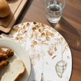 thumbnail image 3 of Orange Coastal Round 13 Inch Placemats Set of 6, Summer Eucalyptus Leaves Beach Ocean Starfish HeatResistant Non Slip Place Mats for Dining Table, Wipeable Braided Kitchen Table Mats for Housewarming, 3 of 9