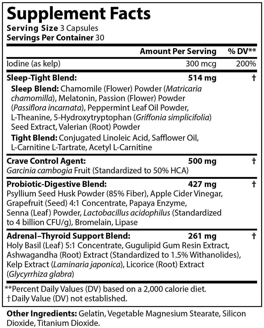NDS Nutrition Slim-Tox - Maximum Fat Loss Support Through Appetite Control, Restful Sleep, Digestive Health - CLA, Chamomile, Safflower Oil - Stimulant Free Dietary Supplement - (90 Capsules)