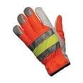 thumbnail image 4 of Hi-Vis Cold Protection Mechanics Gloves, Grain Goatskin Palm, Hook-and-Loop Cuff, Black/Lime/White, 4 of 6