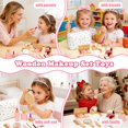 thumbnail image 3 of Juego de Maquillaje de Madera Treasdamic TRE15645 Kit de Belleza Infantil con Accesorios y Bolso, 3 of 5