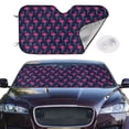 thumbnail image 2 of Fotbe Cute Flamingo Car Windshield Sunshade | Sun Visor Protector Front Window Shade, Keeps Out UV Rays, Keeps Your Vehicle Cool-Small, 2 of 7