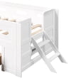 thumbnail image 5 of Euroco Wood Twin Size Platform Bed with Guardrails and Drawers, White, 5 of 12