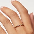 thumbnail image 5 of Anillo s925 con flor de plata y circonitas de colores brillantes para mujer, anillo apilado con diamantes, nicho súper brillante, 5 of 5