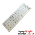 thumbnail image 1 of UK British English Language Standard Waterproof Keyboard Cover Stickers Button Letters Computer Laptop Skins Accessories UK Silver, 1 of 5
