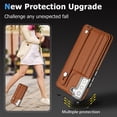 thumbnail image 6 of Nalacover Wallet Case for Samsung Galaxy S23 Plus, Business PU Leather Unique Design Wristband Kickstand Credit Card Holder Slots Shockproof Scratch Resistant Phone Case for Galaxy S23 Plus,Brown, 6 of 6