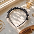 thumbnail image 2 of Black Double Bangs Clip Headband with 8 Small Clips, Women Double Layer Hairpin Headband, Women's Fashion Headbands, 2 of 8