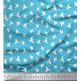 thumbnail image 1 of Soimoi Silk Fabric Artistic Bird Fabric Prints by Yard 42 Inch Wide, 1 of 3