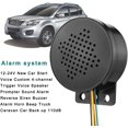 thumbnail image 3 of AVEKI Alarme de Secours de Voiture Beeper de Sauvegarde pour la Voiture, DC 12V-24V 110 Décibels Voiture Démarrent la Voix Personnalisée 4 Canaux Déclencheur Haut-Parleur Vocal Alarme Inverse de Voiture, Noir 0601M, 3 of 8
