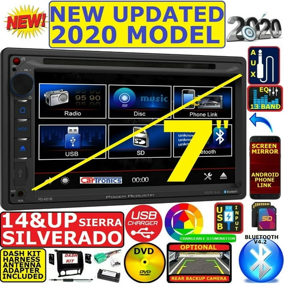 2014 - 2017 SIERRA SILVERADO DVD CD BT TOUCHSCREEN BLUETOOTH CAR RADIO STEREO