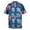 Pink and Blue Coconut Tree, variant on American Trends Hawaiian Shirt for Men Short Sleeve Button Down Shirts Beach Shirts for Men White With Palm Trees L