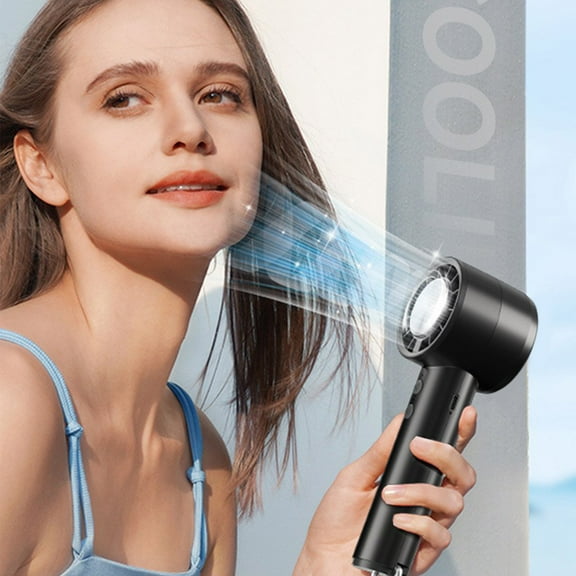 Sales Today Clearance! Portable Handheld Fan with Colorful Lights, USB Rechargeable Fan, Travel Fan for Home Office, Mini Fan with Multi-Stall Airflow, Personal Cooling Fan for Bedroom