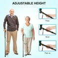thumbnail image 4 of SupreGear Folding Cane for Men & Women, Lightweight Adjustable Walking Stick with T-Handle & Wrist Strap, Leopard Pattern, 4 of 6