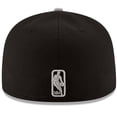 thumbnail image 4 of Men's New Era Black/Gray San Antonio Spurs Official Team Color 2Tone 59FIFTY Fitted Hat, 4 of 5