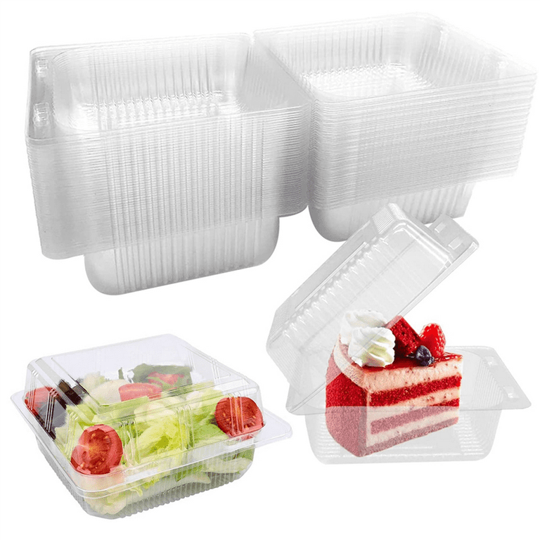 Plastic Take out Containers Square Hinged Food Cake Slice Container Food  Containers Disposable Clear Cake Box Hinged Clamshell Food Clear Containers  - China Food Packaging, Food Box