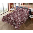 thumbnail image 4 of Ambesonne Zebra Fitted & Flat Sheet with Sham 3 Pcs Set, Wild Animal Illustration Art, Twin, Raspberry and White, 4 of 5