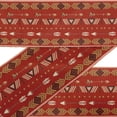 thumbnail image 1 of IBA Indianbeautifulart Tissu de Couture à Pois Rouges, Flèches et Triangles Géométriques en Velours Dentelle Imprimée 9 Yards 3 Pouces, 1 of 1