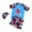 Sky Blue, variant on Hienoo Boys Quick Drying Athletic Swimsuit Rash Guard Swim Trunks Hat, 3-Piece, Sizes 2-10