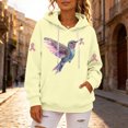 thumbnail image 4 of Womens Breast Cancer Awareness Shirt Long Sleeve Pink Ribbon Hummingbird Breast Cancer Hoodies October Breast Cancer Sweatshirt With Kangaroo Pocket, 4 of 4