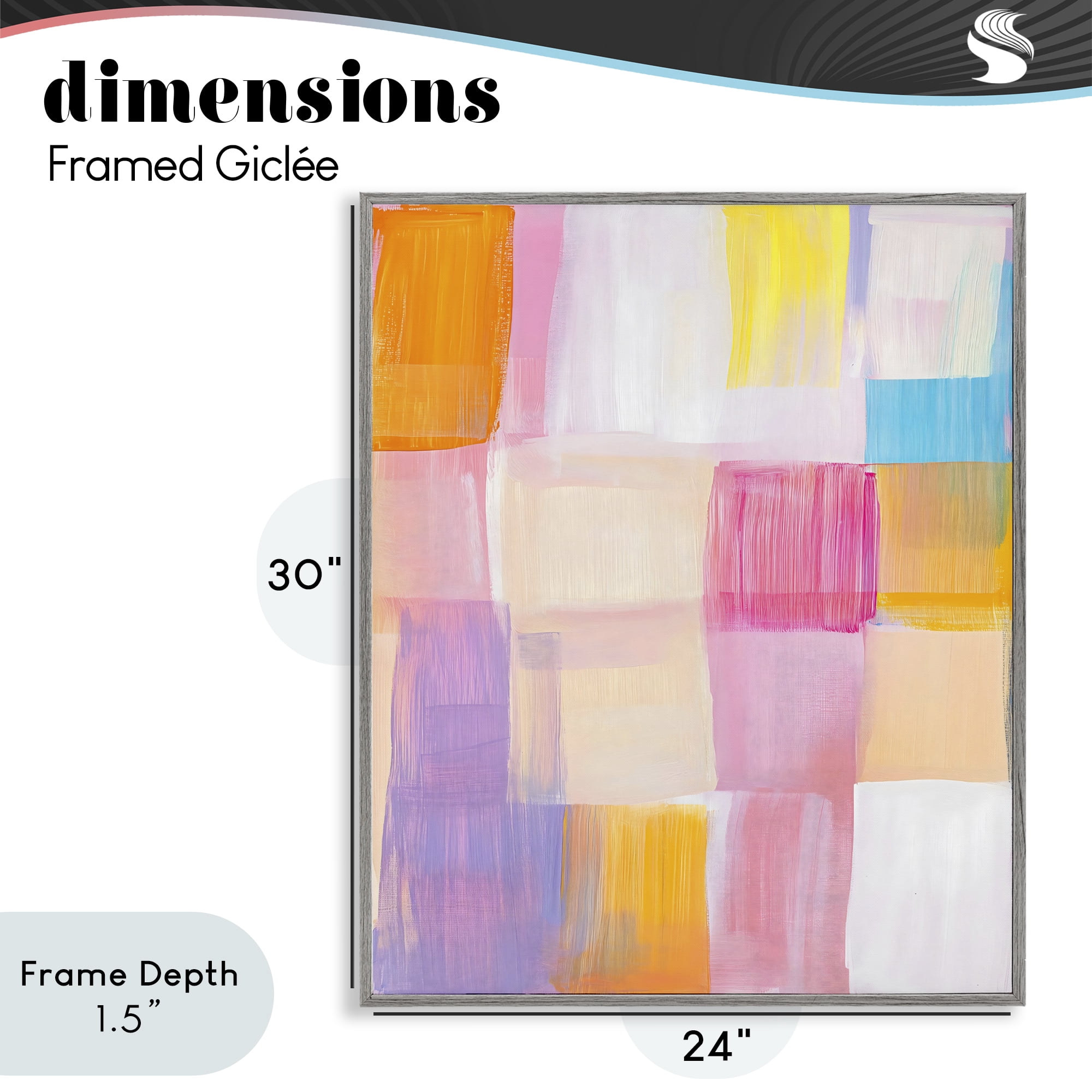 Stupell Industries Abstract Grid Brushstrokes Gray Framed Giclee Art, design by The Prints Vibe