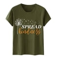 thumbnail image 4 of Offres du Jour Liquidation Iumwxz Tunique Coupe Classique T-Shirt d'Été Décontracté pour Femmes Blouse à Imprimé Floral Manches Courtes Col Rond Blouse Tendance pour Fête, 4 of 4