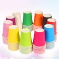 thumbnail image 3 of 50pcs Colorful Disposable DIY Paper Cups Thicken Children Handcraft Art Material (Random Color), 3 of 6