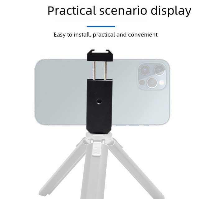 Clip de aleación de aluminio para teléfono móvil, clip de metal elástico, complemento de micrófono flash, soporte de transmisión en vivo para teléfono móvil, accesorios