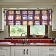thumbnail image 3 of Yayeee Kitchen Curtains Tier Set of 2 Light Filtering 57"x24" Over Sink Window Panels, Purple Jam, 3 of 7
