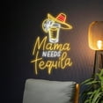 thumbnail image 3 of Handmadetneonsign Mama Needs Tequila Neon Sign, Tequila LED Sign, Tequila Neon Light, Wine LED, 3 of 5
