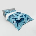 thumbnail image 3 of Ambesonne Blue Bedding Set 3 Pcs, Dolphins Octopus Starfish, Twin XL, Blue, 3 of 3