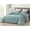 Aqua, variant on Chezmoi Collection Rory Mustard Yellow Comforter Set Queen Size 3-Piece Fluffy Soft Lightweight Bedding Triangle Quilted Stone-Washed Microfiber Comforter Set for All Season