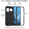 thumbnail image 6 of Entronix 3-Piece Combo Designed for Pixel 10 Pro XL, 1 Heavy Duty Triple-Layer Case & 2 Clear Screen Protector 9H Tempered Glass, Black, 6 of 7