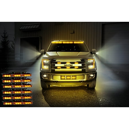 Service Lead - Zone Tech Amber 54x LED Emergency Service Vehicle Deck Grill Warning Light - 1 set