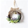 thumbnail image 6 of Christmas Wreath 5.91 Inch Small Front Door Hanging Decoration with Gold Bell and Bow for Home Window Wall Indoor Holiday Ambiance, 6 of 6
