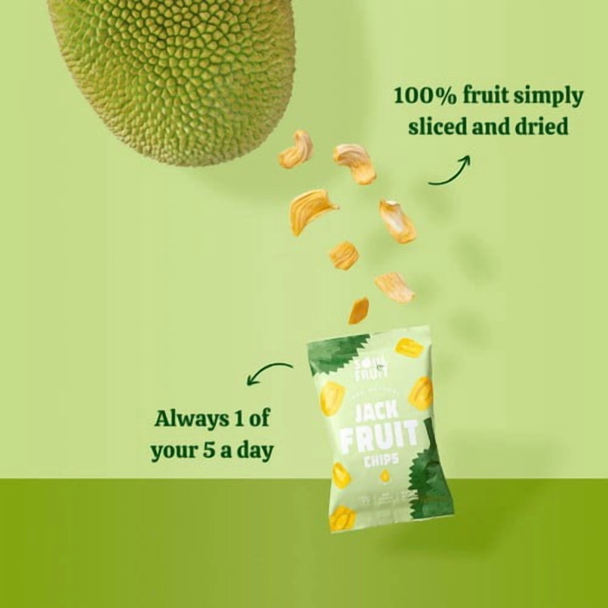 Soul Fruit Freeze Dried Jackfruit Crisps 20g, British Import (Pack of 2)